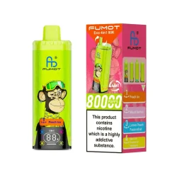 Fumot ECO 4in1 80K Puffs Disposable Vape 2 Peach Ice & Mixed Berries & Lemon Peach Passionfruit & Black Ice Dragonfrui