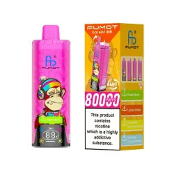 Fumot ECO 4in1 80K Puffs Disposable Vape 9 Peach Berry & Lemon Peach & Passionfruit Grapefruit Orange& Blueberry Cherr